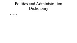 Politics and Administration - godsonug