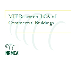 MIT Research - Green Concrete