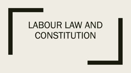Labour law and constitution - Gyan Sanchay