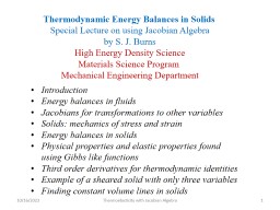 Lecture on Thermodynamics