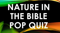 Nature pop quiz - WordPress.com
