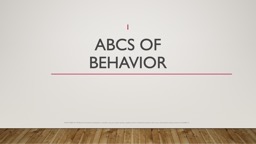 ABCs of Behavior - Helping Hands ABA