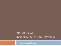 bioMEDical Instrumentation system - WordPress.com