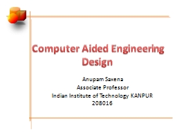 Computer Aided Engineering Design