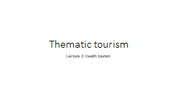 Tematski turizam - IESP