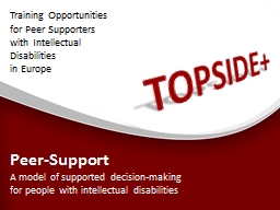 Peer Support - Inclusion Europe