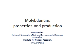 Molybdenum - IBS Indico System