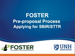 Applying for SBIR/STTR - UNHInnovation