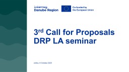 PowerPoint-bemutató - Interreg Danube Region