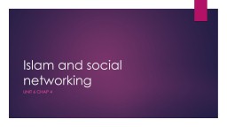 Islam and social networking - WordPress.com