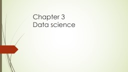 Chapter 3 Data science - ISWK