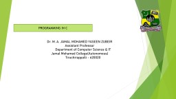 PROGRAMMING IN C - JMC