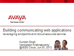 Building communicating web applications leveraging endpoints and ...
