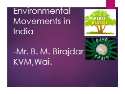 India : Environmental Movements