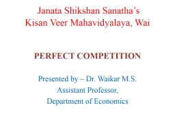 Meaning and Definition of Perfect Competition: