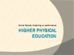 Higher Physical Education