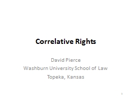 Correlative Rights - University of Arkansas School of Law