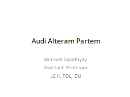 Audi Alteram Partem - dse.du.ac.in