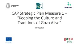 CAP Strategic Plan Measure 1 – “Keeping the Culture and ...