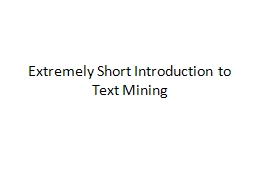 Text Mining Overview