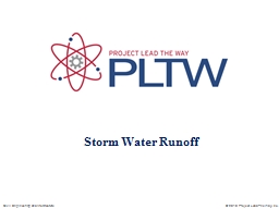 Storm Water Runoff - PLTW