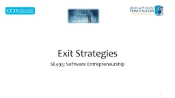 Exit Strategies
