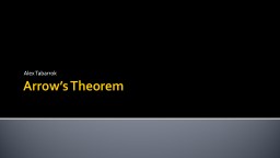 Arrow's Theorem