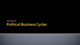 Political Business Cycles