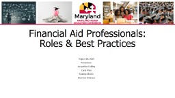 Financial Aid Professionals: Roles & Best Practices