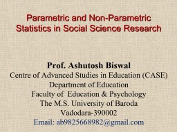 Statistics in Social Science Research