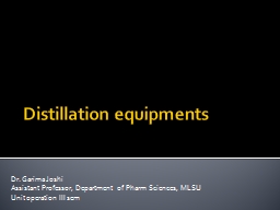 Distillation equipments