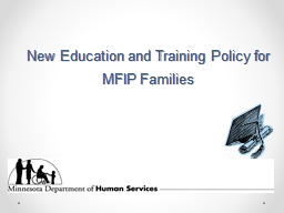 Education and Training for MFIP Families - MN.gov