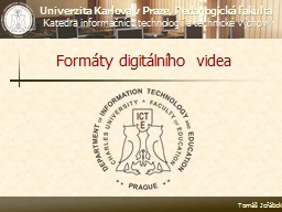 Video formáty a záznam obrazu