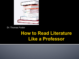 How to Read Literature Like a Professor