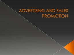 ADVERTISING AND SALES PROMOTION