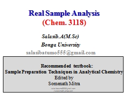 Chapter 1(real sample analysis )