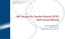 NFC SFTP Work Group Meeting Presentation