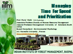 3. Managing Time for Speed & Prioritization
