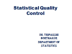 Statistical quality Control (Unit 3)