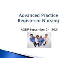 Advanced Practice Registered Nurses - AONP