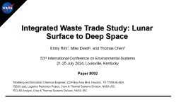 Adsorption Modeling - NASA Technical Reports Server