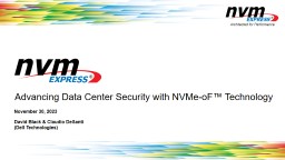 NVMe-oF Security Policies Investigation - NVM Express