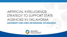 AI Strategy for State Agencies in OK - PPT - Oklahoma.gov