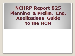 NCHRP 3-97 – Traffic Signal Analysis with Varying Demands and ...
