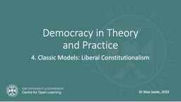 Liberal Constitutionalism