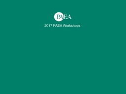 PowerPoint Presentation - PAEA