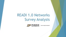 READI 1.0 Networks Survey Analysis