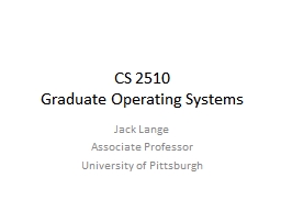 PowerPoint Presentation - University of Pittsburgh