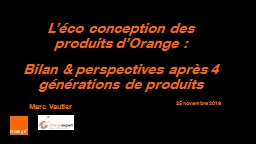L'éco conception chez Orange : des boxes aux services & logiciels