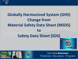 PowerPoint Presentation - Pesticide Environmental Stewardship